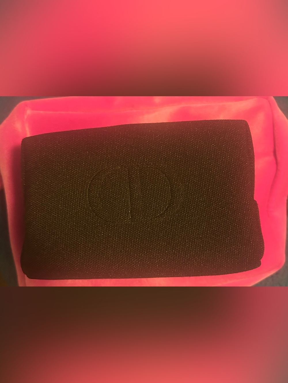 Dior Black Textured Clutch Wallet -